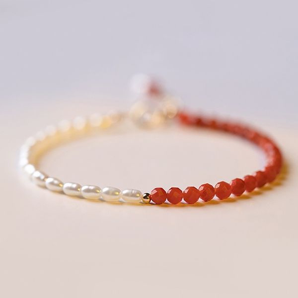 natural south red agate beaded bracelet small 2mm rice pearl elastic bracelets for women fashion jewelry, Black
natural south red agate beaded bracelet small 2mm rice pearl elastic bracelets for women fashion jewelry, Black