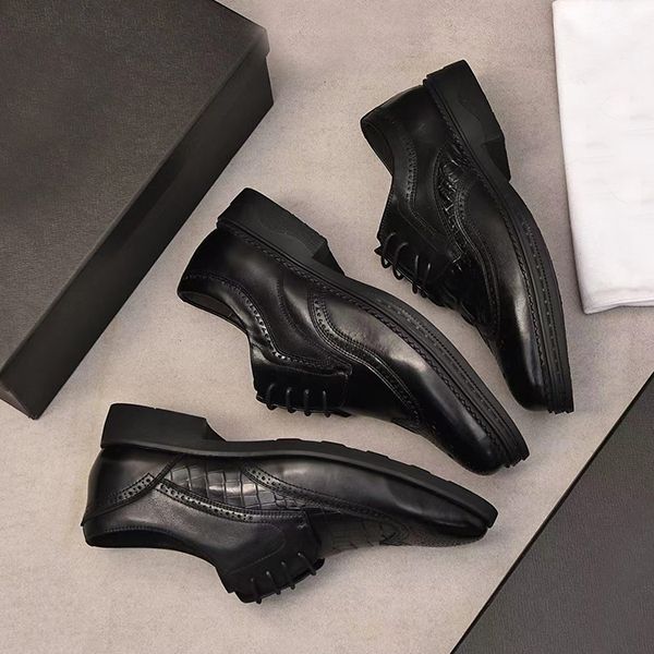 spring summer fashion business shoes soft-soled breathable lace-up round head formal heightening leather shoes formal wedding groom shoes ar, Black
spring summer fashion business shoes soft-soled breathable lace-up round head formal heightening leather shoes formal wedding groom shoes ar, Black