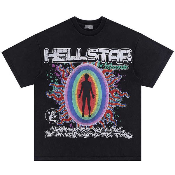 men and women hellstar studios american summer wash old letter print loose relaxed short sleeve t-shirt, White;black
men and women hellstar studios american summer wash old letter print loose relaxed short sleeve t-shirt, White;black
