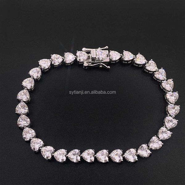 fine jewelry heart shape 4mm 5mm s925 silver tennis chain moissanite hiphop bracelet
fine jewelry heart shape 4mm 5mm s925 silver tennis chain moissanite hiphop bracelet