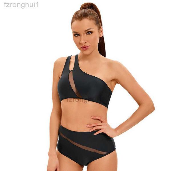 new mesh spliced split swimsuit women's open back one shoulder high waist 1 w2zg, White;black
new mesh spliced split swimsuit women's open back one shoulder high waist 1 w2zg, White;black