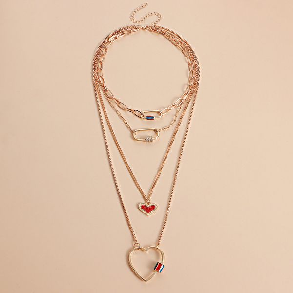 necklaces designer jewlery geometric drop glaze hollow heart pendant necklace woman, creative punk temperament multi-layer necklace gift for, Silver
necklaces designer jewlery geometric drop glaze hollow heart pendant necklace woman, creative punk temperament multi-layer necklace gift for, Silver