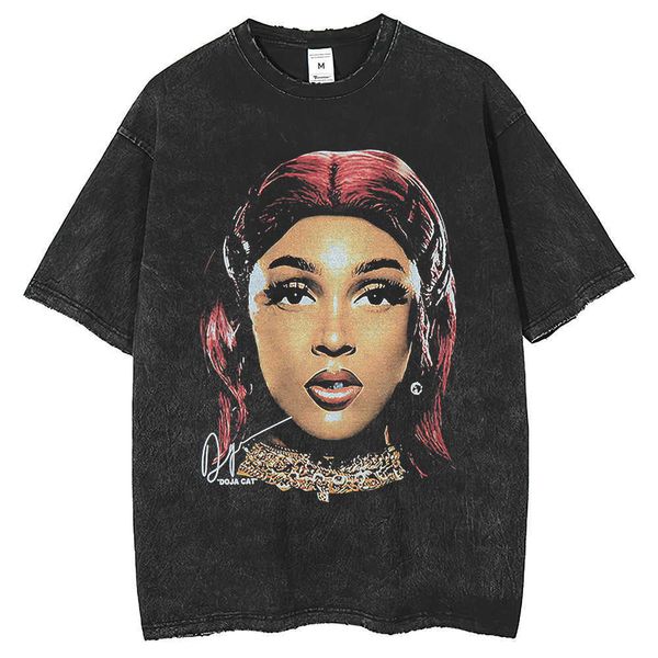xia xinpin portrait print wash old t-shirt loose round neck breathable short sleeve fashion brand half sleeve tee, White;black
xia xinpin portrait print wash old t-shirt loose round neck breathable short sleeve fashion brand half sleeve tee, White;black