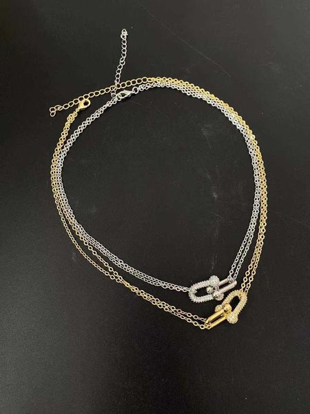 internet celebrity sweet cool necklace women's autumn and winter high level design sense teenagers double ring horseshoe buckle micro s, Black
internet celebrity sweet cool necklace women's autumn and winter high level design sense teenagers double ring horseshoe buckle micro s, Black