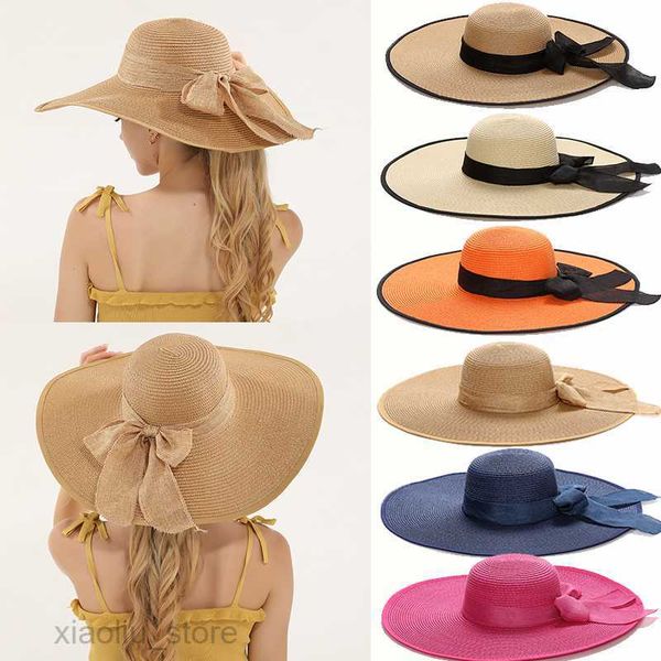 wide brim hats 15cm wide brim beach straw hats for women simple foldable summer outing sun hat fashion flat brom bowknot uv protection panam, Blue;gray 
wide brim hats 15cm wide brim beach straw hats for women simple foldable summer outing sun hat fashion flat brom bowknot uv protection panam, Blue;gray