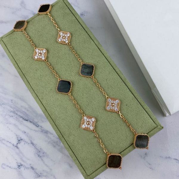 designer bracelet classic fashion charm bracelets 4 four leaf clover designer jewelry 18k gold bangle bracelet for women necklaces chain ele, Black
designer bracelet classic fashion charm bracelets 4 four leaf clover designer jewelry 18k gold bangle bracelet for women necklaces chain ele, Black