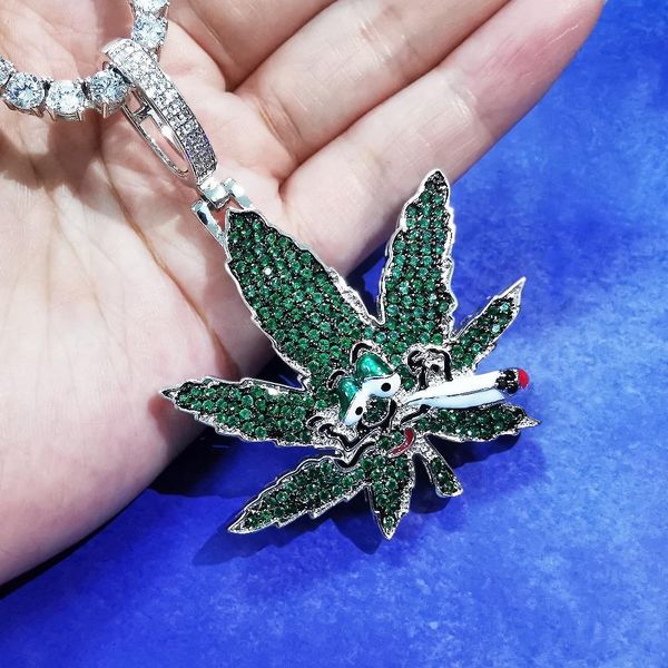 necklaces iced out green leaves pendant with tennis chain bling cubic zircon necklace hip hop jewelry for men women, Silver
necklaces iced out green leaves pendant with tennis chain bling cubic zircon necklace hip hop jewelry for men women, Silver