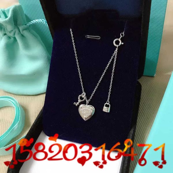 internet celebrity tiffayffay key necklace 925 sterling silver heart-shaped lock love heart pendant clavicle chain female, Black
internet celebrity tiffayffay key necklace 925 sterling silver heart-shaped lock love heart pendant clavicle chain female, Black