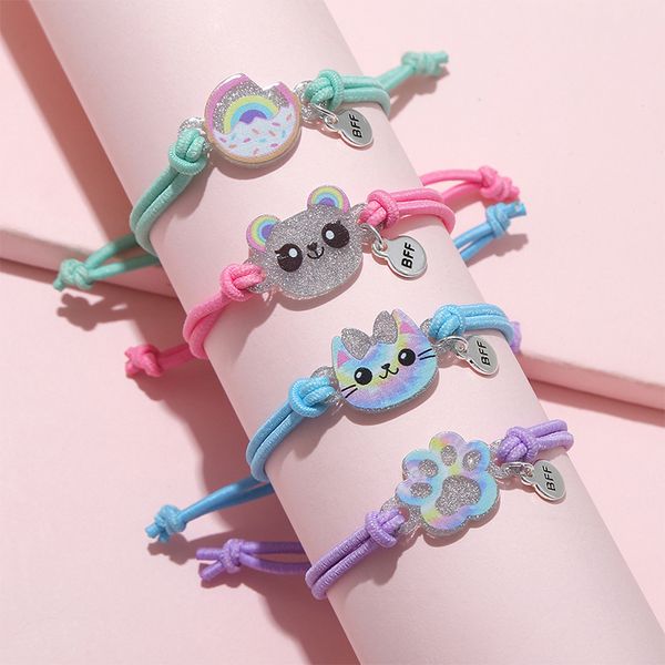 4pcs/set cute cat bear acrylic pendant bracelet for girls stretch hair rope hairband use party birthday friendship bff gift, Red;brown
4pcs/set cute cat bear acrylic pendant bracelet for girls stretch hair rope hairband use party birthday friendship bff gift, Red;brown