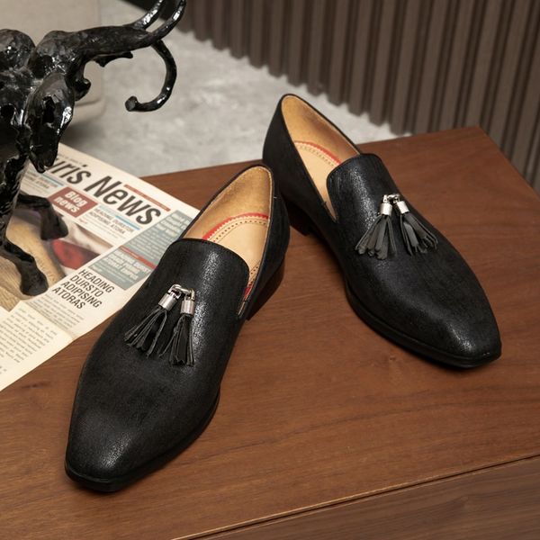 black genuine leather shoes for men luxury handmade tassel loafers mens flats slip on summer casual shoes ing
black genuine leather shoes for men luxury handmade tassel loafers mens flats slip on summer casual shoes ing