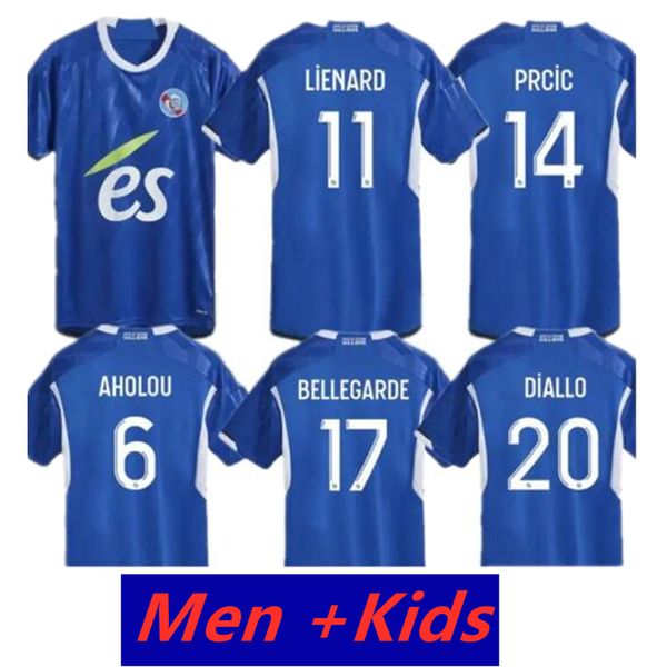 23 24 rc strasbourg alsace soccer jerseys maillot de foot home blue 2023 2024 aholou thomasson lienard diallo djiku ajorque gameiro football, Black;yellow
23 24 rc strasbourg alsace soccer jerseys maillot de foot home blue 2023 2024 aholou thomasson lienard diallo djiku ajorque gameiro football, Black;yellow