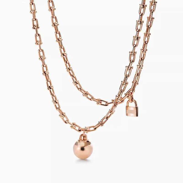 high tiffay 925 sterling silver double layer u-shaped horseshoe chain ball lock pendant popular tee family gold plated necklace szht, Black
high tiffay 925 sterling silver double layer u-shaped horseshoe chain ball lock pendant popular tee family gold plated necklace szht, Black