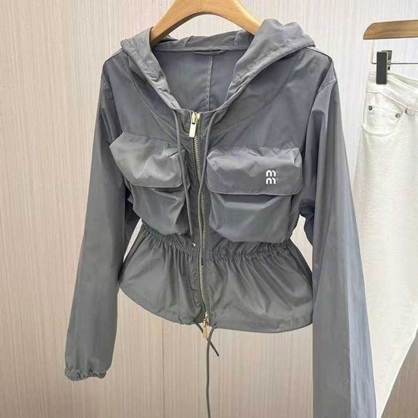 womens zipper jacket designer jackets gray drawstring cardigan hooded coat summer loose casual waist short sun protection clothing, Black;brown
womens zipper jacket designer jackets gray drawstring cardigan hooded coat summer loose casual waist short sun protection clothing, Black;brown