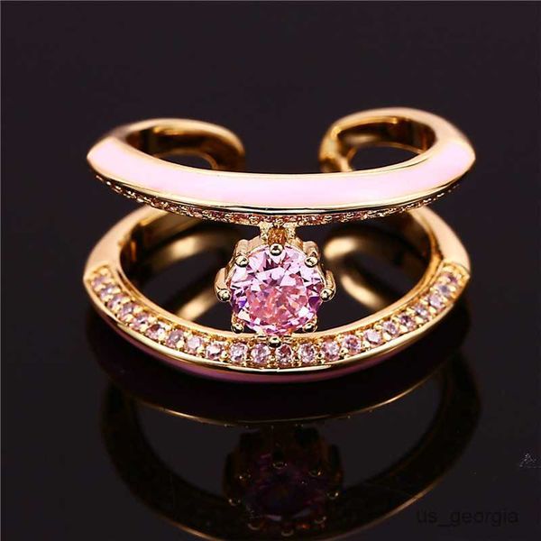 band rings luxury female white zircon stone ring fashion yellow gold color open adjustable ring green pink enamel wedding rings for women r2, Silver
band rings luxury female white zircon stone ring fashion yellow gold color open adjustable ring green pink enamel wedding rings for women r2, Silver