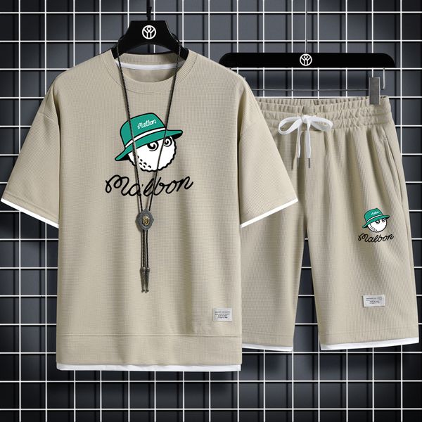men's tracksuits golf sets fashion korean tracksuit men short sleeve t shirtssport shorts suit casual clothing mens joggers 230625, Gray
men's tracksuits golf sets fashion korean tracksuit men short sleeve t shirtssport shorts suit casual clothing mens joggers 230625, Gray