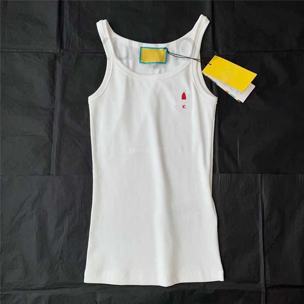 women's t-shirt designer cotton women tee vest knits t shirts with letter embroidery girls crop high end custom sleeveless csole pullo, White
women's t-shirt designer cotton women tee vest knits t shirts with letter embroidery girls crop high end custom sleeveless csole pullo, White