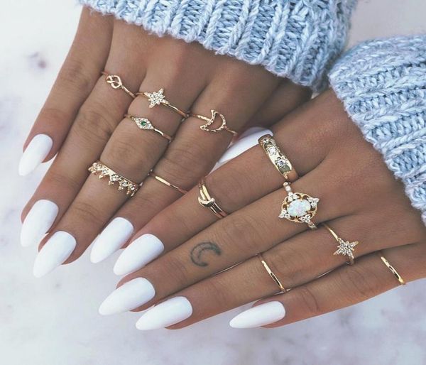 vintage star opal crystal finger band rings set 13pcs bohemian gold moon crown knuckle ring women beach wedding party jewelry acce7197867, Silver
vintage star opal crystal finger band rings set 13pcs bohemian gold moon crown knuckle ring women beach wedding party jewelry acce7197867, Silver