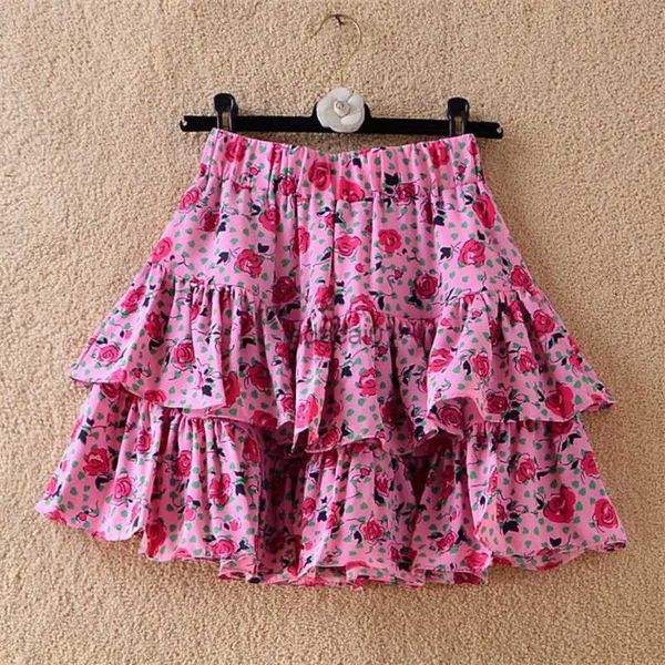 summer sweet girls pink floral short skirt women's highwaisted printed chiffon cake skirts vintage flower print skirts femme l230621, Black
summer sweet girls pink floral short skirt women's highwaisted printed chiffon cake skirts vintage flower print skirts femme l230621, Black