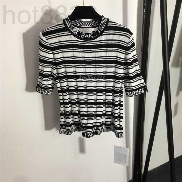 women's t-shirt designer women knit tee with striped letter pattern female bodycon casual tees crew neck crop high end pullovers knitw, White
women's t-shirt designer women knit tee with striped letter pattern female bodycon casual tees crew neck crop high end pullovers knitw, White