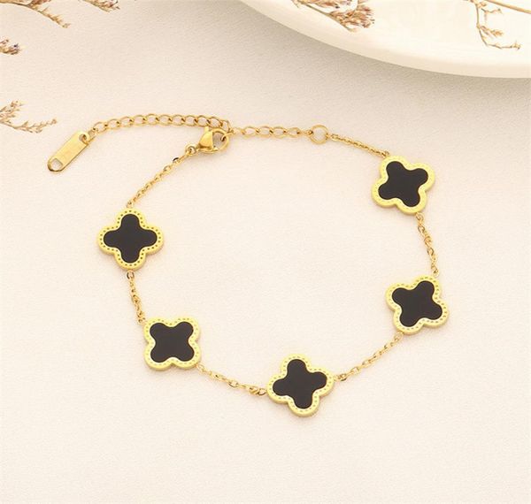 classic fashion gold plated stainless steel jewelry bracelet lucky ladies four leaf flower bracelets gifts5492291, Black
classic fashion gold plated stainless steel jewelry bracelet lucky ladies four leaf flower bracelets gifts5492291, Black