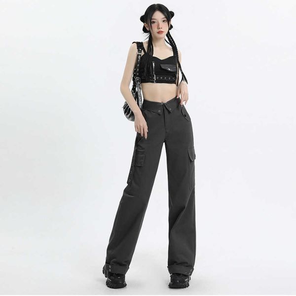 silk women's dress # flanging waist summer american street multi pocket vertical straight tube casual camp pants for women jeans, Black;white
silk women's dress # flanging waist summer american street multi pocket vertical straight tube casual camp pants for women jeans, Black;white