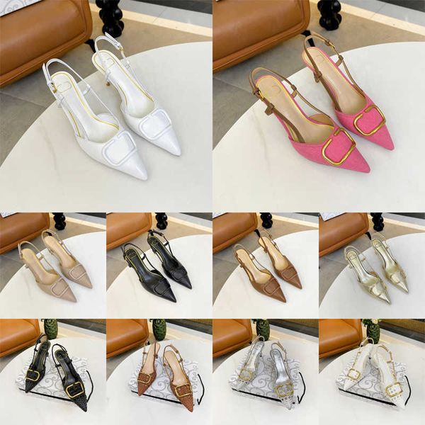 summer high heels pointed v-button baotou thin high heels women's back air sandals, Black
summer high heels pointed v-button baotou thin high heels women's back air sandals, Black