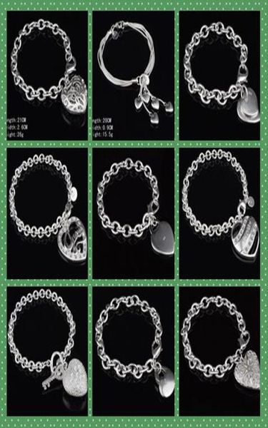 man woman bracelets mix order 9 styles 10pcslot plated 925 silver love heart pendant link chain charm bracelets highquality4961563, Black
man woman bracelets mix order 9 styles 10pcslot plated 925 silver love heart pendant link chain charm bracelets highquality4961563, Black