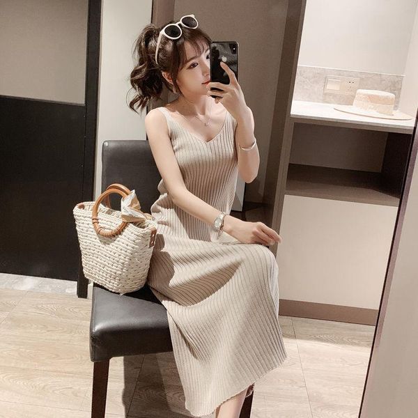 dresses slim knitted solid slip dress female clothing autumn sweet vintage fashion tunic young style beach casual dresses women, Black;gray
dresses slim knitted solid slip dress female clothing autumn sweet vintage fashion tunic young style beach casual dresses women, Black;gray