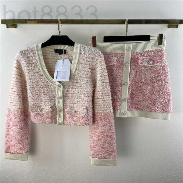 two piece dress designer women's summer knits sets suits with pearls buttons girls milan runway brand outwear sweater cardigan shirts, White
two piece dress designer women's summer knits sets suits with pearls buttons girls milan runway brand outwear sweater cardigan shirts, White