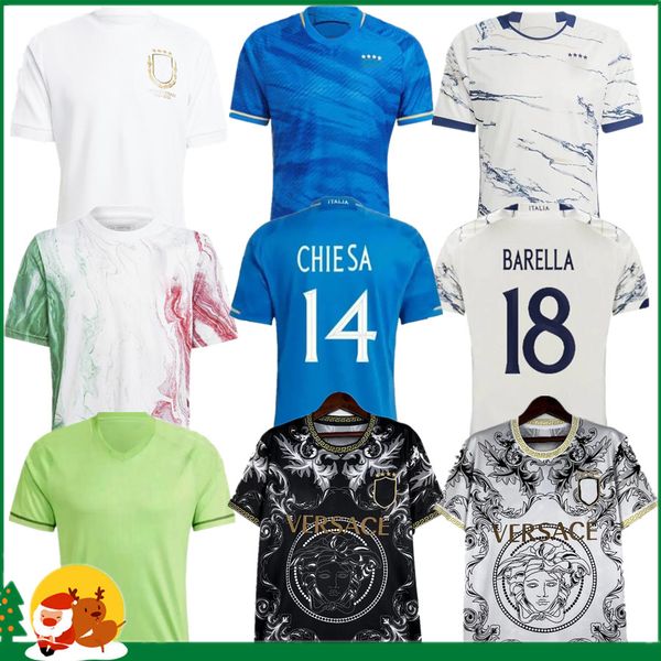 2023 italys soccer jerseys raspadori chiesa scamacca jorginho verratti barella bonucci zaniolo bastoni national italian football shirt men w, Black;yellow
2023 italys soccer jerseys raspadori chiesa scamacca jorginho verratti barella bonucci zaniolo bastoni national italian football shirt men w, Black;yellow