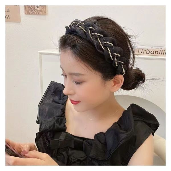 2023 new fried dough twists knitted hair band fairy organza popular high end rhinestone set diamond light luxury hair band, Silver
2023 new fried dough twists knitted hair band fairy organza popular high end rhinestone set diamond light luxury hair band, Silver