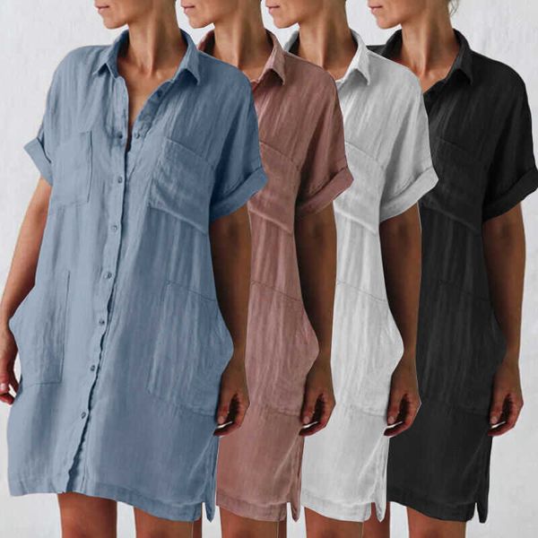 spring and autumn new women's dress cotton hemp medium long sleeve women's dress irregular pocket dress shirt dress, Black;gray
spring and autumn new women's dress cotton hemp medium long sleeve women's dress irregular pocket dress shirt dress, Black;gray