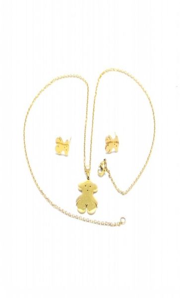 selling titanium steel bear a variety of three piece earrings pendant simple lady necklace trinket2503301, Silver
selling titanium steel bear a variety of three piece earrings pendant simple lady necklace trinket2503301, Silver