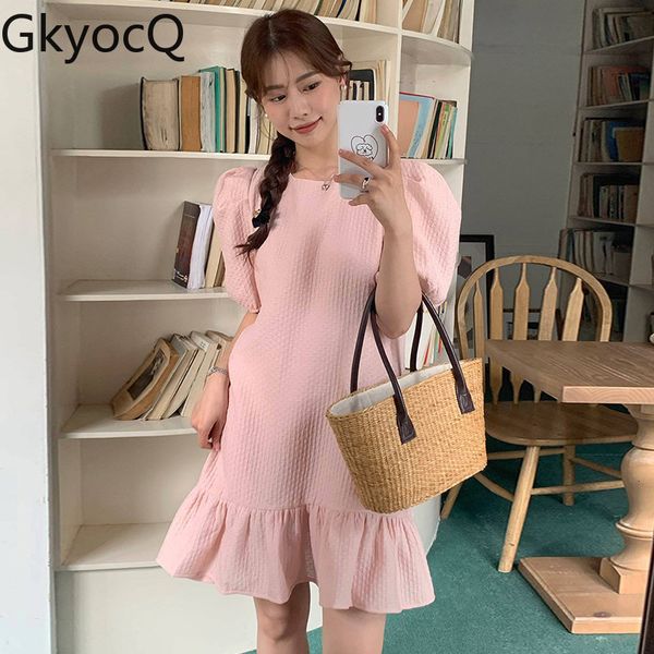 basic casual dresses gkyocq korean chic summer dress french classy temperament waffle short puff sleeve o neck trumpet female clothes 230625, Black;gray
basic casual dresses gkyocq korean chic summer dress french classy temperament waffle short puff sleeve o neck trumpet female clothes 230625, Black;gray