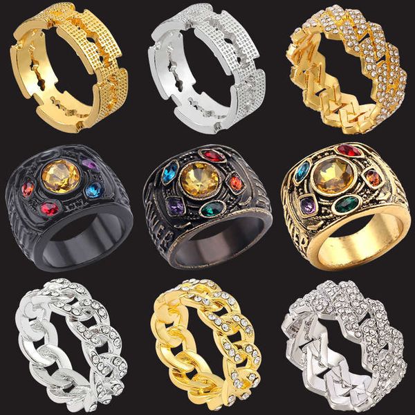 cluster rings vintage hip hop miami curb cuban for women men gold silver color anillos jewelry iced out paved rhinestones ring gift 230620, Golden;silver
cluster rings vintage hip hop miami curb cuban for women men gold silver color anillos jewelry iced out paved rhinestones ring gift 230620, Golden;silver