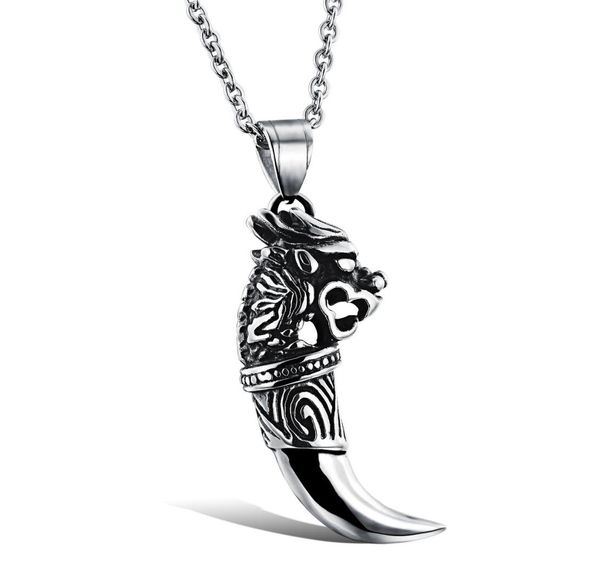 man wolf tooth necklace pendant for men boy fashion brave wolf tooth dragon stainless steel vintage jewelry necklaces gx9438547796, Silver
man wolf tooth necklace pendant for men boy fashion brave wolf tooth dragon stainless steel vintage jewelry necklaces gx9438547796, Silver
