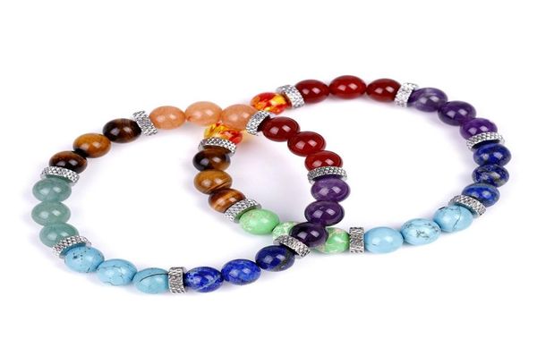natrual stone amethyst agate tiger eye 7 chakra healing crystal bracelet9675525, Black
natrual stone amethyst agate tiger eye 7 chakra healing crystal bracelet9675525, Black