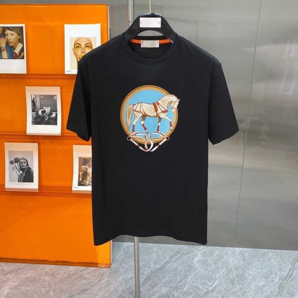 summer short sleeved t shirt pure cotton tshirt designer tee war horse print round neck loose sweatshirt men women pullover shirt, White;black
summer short sleeved t shirt pure cotton tshirt designer tee war horse print round neck loose sweatshirt men women pullover shirt, White;black