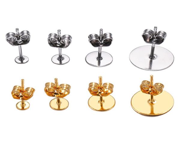 20100pcslot gold stainless steel blank post earring studs base pins with earrings plug findings ear back for diy jewelry making5710498, White
20100pcslot gold stainless steel blank post earring studs base pins with earrings plug findings ear back for diy jewelry making5710498, White