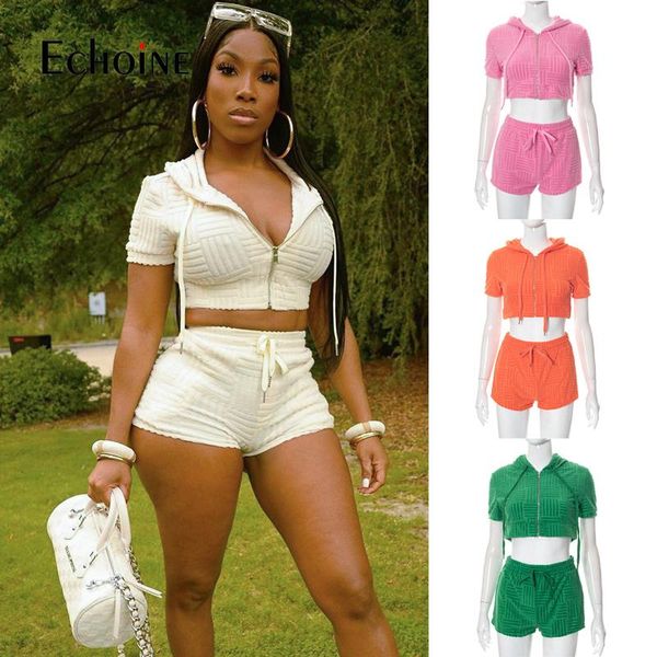 dress echoine women solid short sleeves hooded zip up crop and shorts two 2 piece set summer casual sports matching outfits, White
dress echoine women solid short sleeves hooded zip up crop and shorts two 2 piece set summer casual sports matching outfits, White