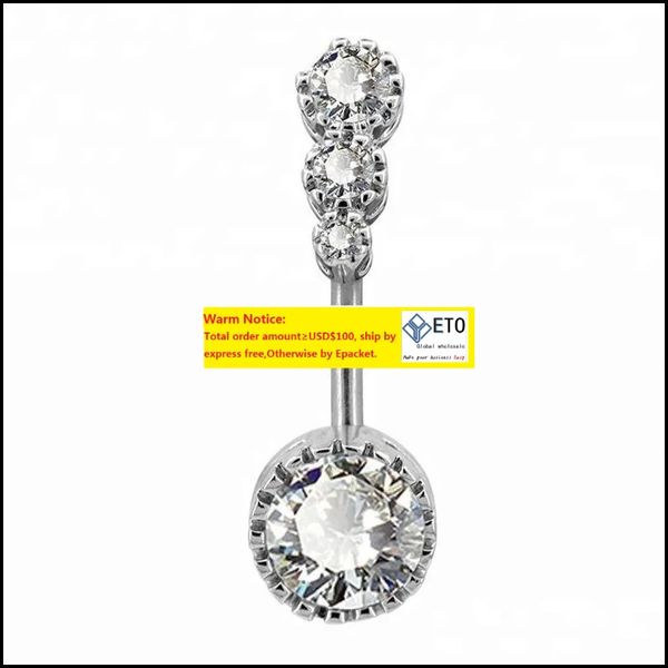 navel bell button rings body jewelry 316l stainless steel clear cz piercing sample belly drop delivery 2021 jhk9m, Silver
navel bell button rings body jewelry 316l stainless steel clear cz piercing sample belly drop delivery 2021 jhk9m, Silver