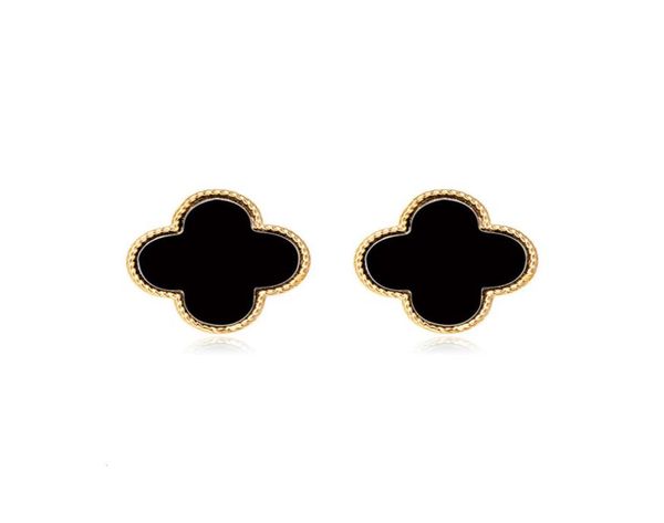 925 silver needle love korean personalized clover earrings women039s fashion simple five pointed star small earrings trend4769077, Black
925 silver needle love korean personalized clover earrings women039s fashion simple five pointed star small earrings trend4769077, Black