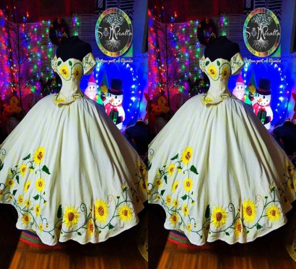 2022 romantic yellow s ball gown quinceanera dresses off the shoulder mexican cap short sleeves embroidery corset prom ev8036450, Blue;red
2022 romantic yellow s ball gown quinceanera dresses off the shoulder mexican cap short sleeves embroidery corset prom ev8036450, Blue;red