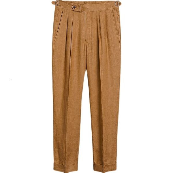 men's pants trousers linen brown white elegant gentleman suit summer streetwear smart casual 230625, Black
men's pants trousers linen brown white elegant gentleman suit summer streetwear smart casual 230625, Black