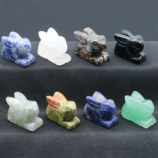 1 inch bunny little rabbit carved stone quartz carving crystal healing decoration animal ornaments crafts, Black
1 inch bunny little rabbit carved stone quartz carving crystal healing decoration animal ornaments crafts, Black