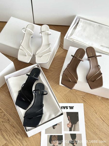 designer the row sandals french lady leather toe clip square kitten heel luxury casual comfortable outdoor party slippers id2t, Black
designer the row sandals french lady leather toe clip square kitten heel luxury casual comfortable outdoor party slippers id2t, Black
