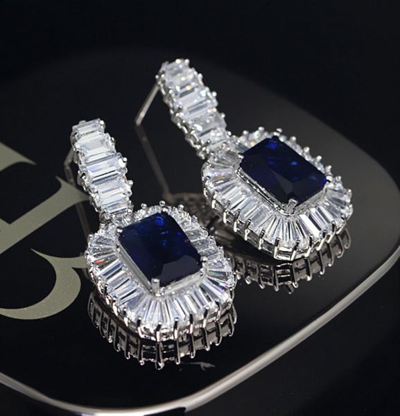 anti allergy brilliant rectangle clear and sapphire blue cz diamond luxury dangle earrings6226686, Silver
anti allergy brilliant rectangle clear and sapphire blue cz diamond luxury dangle earrings6226686, Silver