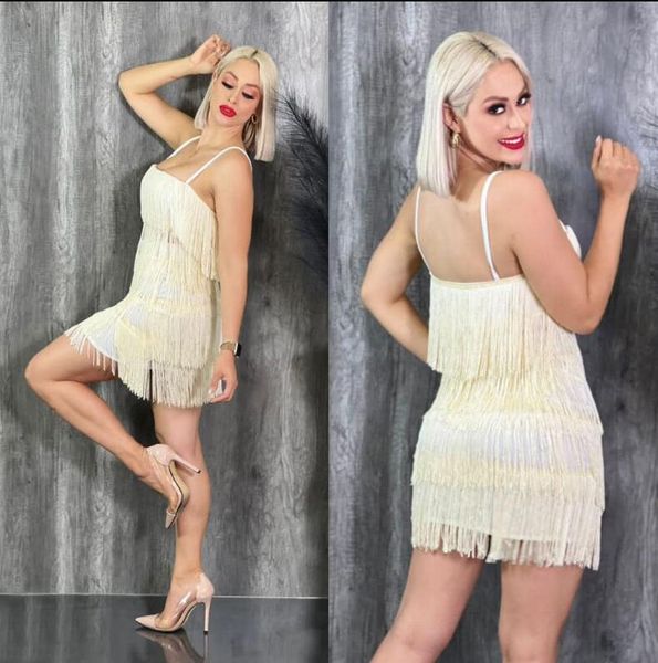 european american women's dress summer new casual fringe strap casual two-piece set, White
european american women's dress summer new casual fringe strap casual two-piece set, White