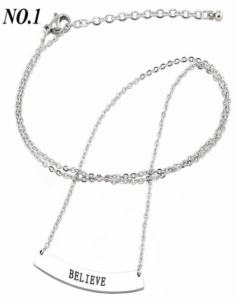 316l stainless steel engraved positive inspirational quote pendant mantra necklace women jewelry mathch with 20inch chain2966711, Silver
316l stainless steel engraved positive inspirational quote pendant mantra necklace women jewelry mathch with 20inch chain2966711, Silver