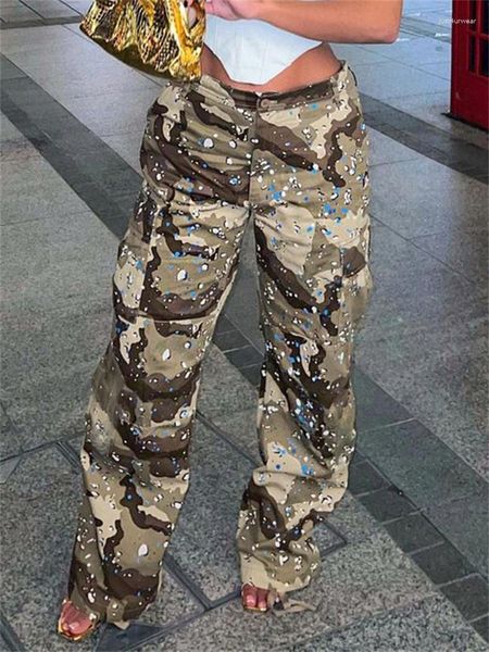casual high waist camouflage print straight pants chic women street big pockets drawstring cargo trousers loose bottom, Black;white
casual high waist camouflage print straight pants chic women street big pockets drawstring cargo trousers loose bottom, Black;white
